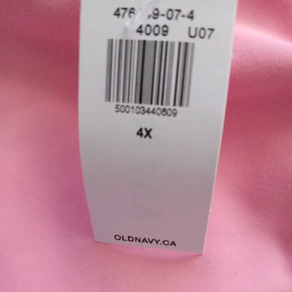 OLD NAVY SPORTS BRA - PINK WITH WHITE TRIM  SIZE 4X  BRAND NEW - Picture 5 of 6